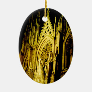 'St. Pats Kathedrale @ Night' 2025 Keramik Ornament