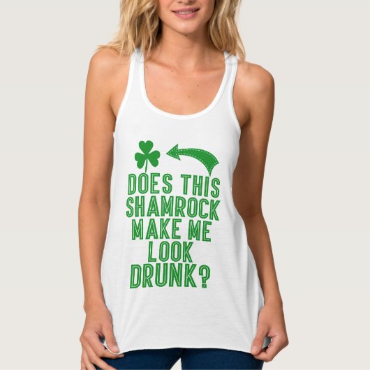 St Pats Kleeblatt Spaß Tank Top (Vorderseite)