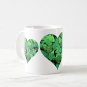 St. Patties Tag, grünes Kleeblatt, irische Herzen Kaffeetasse (Vorderseite Links)