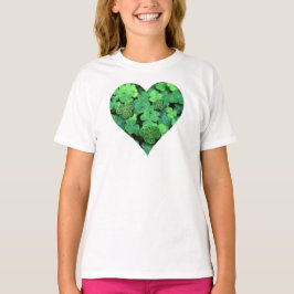 St. Patties Tag, grünes Kleeblatt, irische Herzen T-Shirt