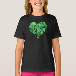 St. Patties Tag, grünes Kleeblatt, irische Herzen T-Shirt