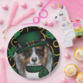 St. Patty Australian Shepherd Pappteller (Party)