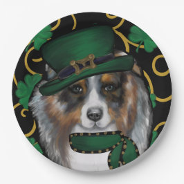 St. Patty Australian Shepherd Pappteller