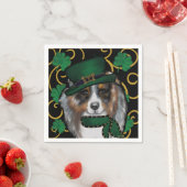 St. Patty Australian Shepherd Serviette (Beispiel)