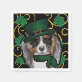 St. Patty Australian Shepherd Serviette