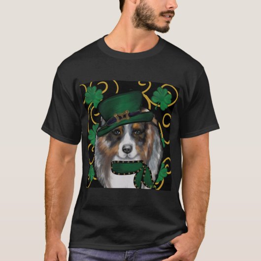 St. Patty Australian Shepherd T-Shirt (Vorderseite)