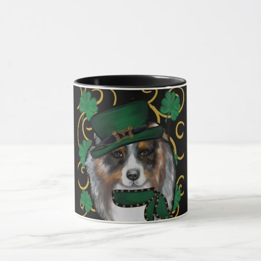 St. Patty Australian Shepherd Tasse (Zentrum)