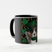 St. Patty Australian Shepherd Tasse (Vorderseite Links)