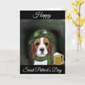 St. Patty Beagle Dog Karte (Gelbe Blume)