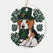 St. Patty Beagle Keramik Ornament (Links)