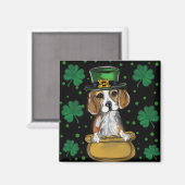 St. Patty-Beagle Magnet (Vorderseite/Rückseite)