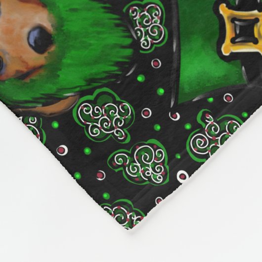 St. Patty Dackel Art Design Fleecedecke (Ecke)