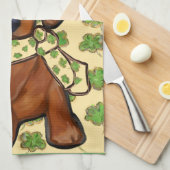 St.Patty-Dackel Geschirrtuch (Viertel Falte)