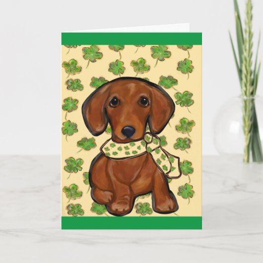 St.Patty-Dackel Karte (Vorderseite)