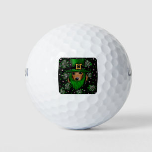 St. Patty Doxie Art Design Golfball