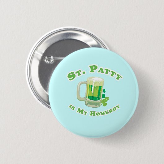 ST. PATTY IST MEIN HOMEBOY BUTTON (Vorne & Hinten)