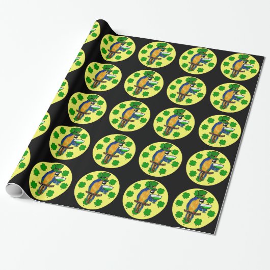 ST. PATTY PARROT GESCHENKPAPIER (Ungerollt)