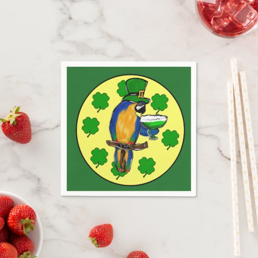 ST. PATTY PARROT SERVIETTE (Beispiel)