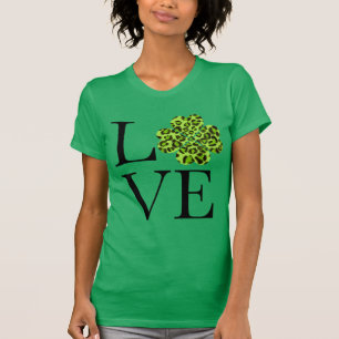 St. Patty’s Tag Grüner Gepard Shamrock     T-Shirt