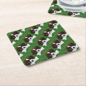 St Patty Saint Bernard Rechteckiger Pappuntersetzer (angewinkelt)