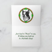 St. Pattys Boston-Terrier Karte (Innenseite)