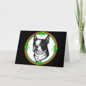 St. Pattys Boston-Terrier Karte (Vorderseite)