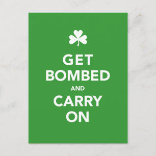St. Patty's Day Card - Bomben und Carry On Postkarte