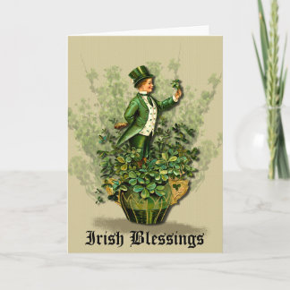 St. Patty's Day Gent - irische Segen Grüße Karte