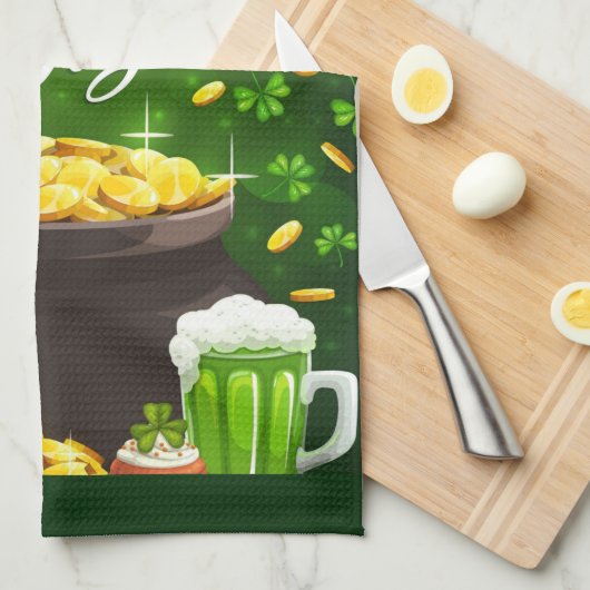 St. Patty's Day Geschirrtuch (Viertel Falte)