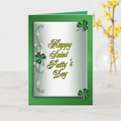 St pattys day Irish blessing greeting card Karte (Gelbe Blume)