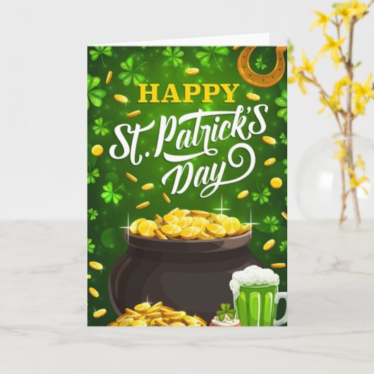 St. Patty's Day Karte (Gelbe Blume)