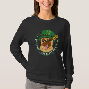 St Pattys Day Party Dog Mops Patricks Day Leprecha T-Shirt