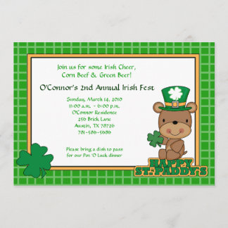 St. Patty's Day Party Saint Patrick's Day 12x18 Be Einladung