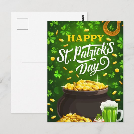 St. Patty's Day Postkarte (Vorne/Hinten)