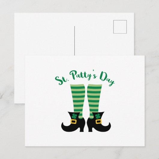 St. Patty's Day Postkarte (Vorne/Hinten)