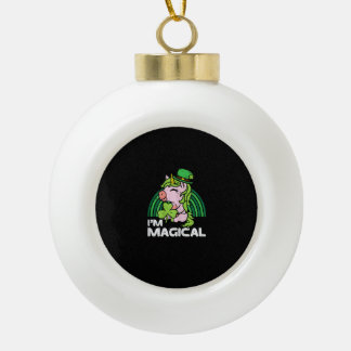 St Pattys Kleinkind Kids Men Gaming Gamer St Patri Keramik Kugel-Ornament