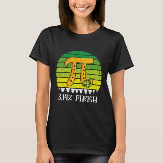 St Pattys Pi Day Funny St Patricks Day Lucky Math T-Shirt (Vorderseite)