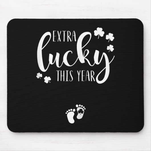 St Pattys Schwangerschaftsankündigung St Patricks  Mousepad (Vorne)