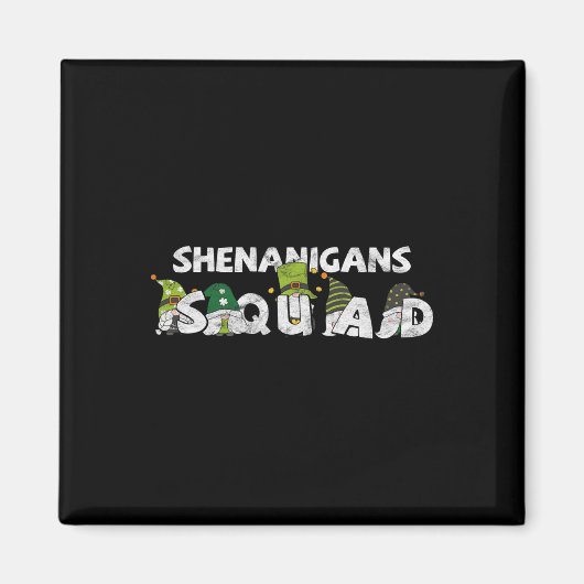 St Pattys Squad Gnomes St Patricks Day Shenanigans Magnet (Vorne)