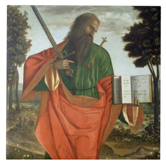 St Paul, 1520 (Öl auf Platte) Fliese (Vorderseite)