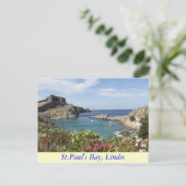 St Paul Bucht, Lindos Postkarte (Stehend Vorderseite)