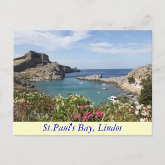 St Paul Bucht, Lindos Postkarte