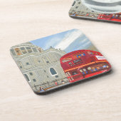 St. Paul Cathedral und London Bus Untersetzer (Linke Seite)