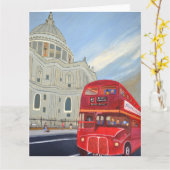 St. Paul Cathedral und London Buskarte Karte (Gelbe Blume)