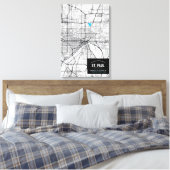 St Paul City Map + Ort markieren Leinwanddruck (Insitu (Schlafzimmer))