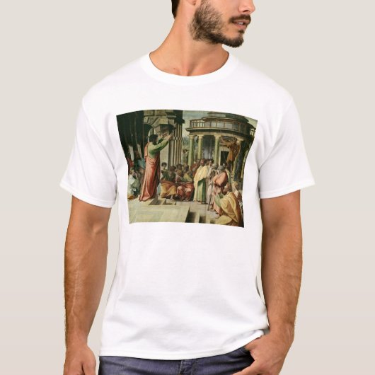 St Paul, das in Athen predigt (Cartoon für das T-Shirt (Vorderseite)