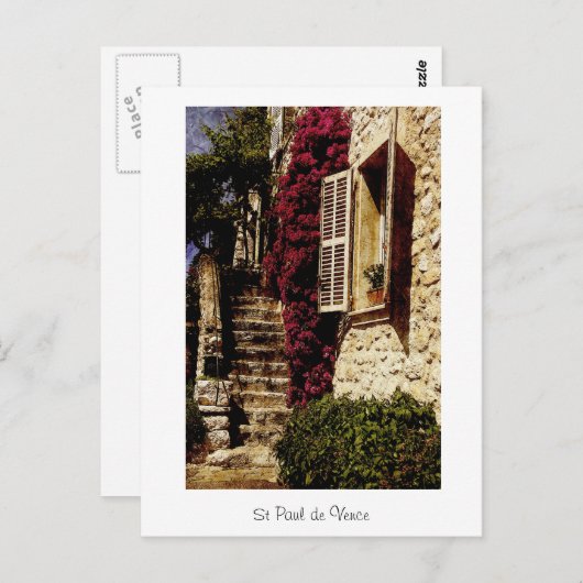 St Paul de Vence, Provence, Frankreich Postkarte (Vorne/Hinten)