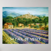 St Paul de Vence und Lavender Poster (Vorne)
