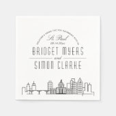 St. Paul Deko Skyline | Hochzeitsveranstaltung Serviette (Vorderseite)
