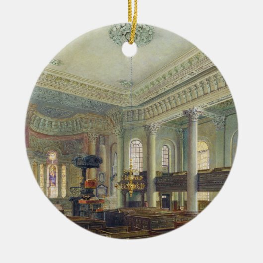 St Paul, Deptford (w/c auf Papier) Keramikornament (Vorne)